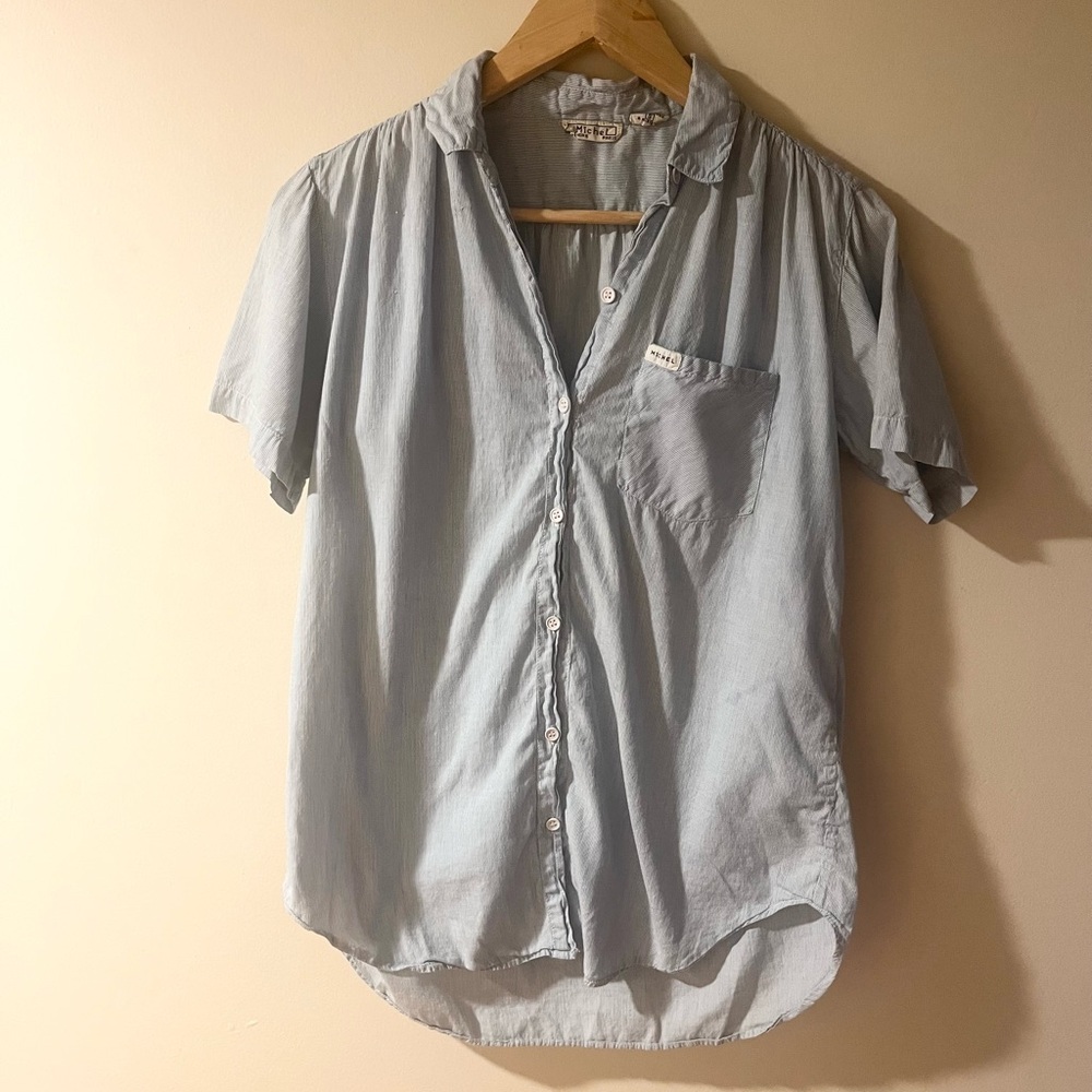 Vintage Michel designer button down collared shirt womens small